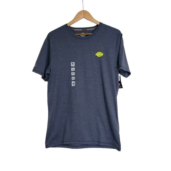Dickies Temp-IQ Cooling Heathered Blue Short Sleeve T-shirt Size Medium NWT - Picture 1 of 5